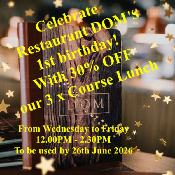 Image for 30% OFF 3 x Course Lunch Menu