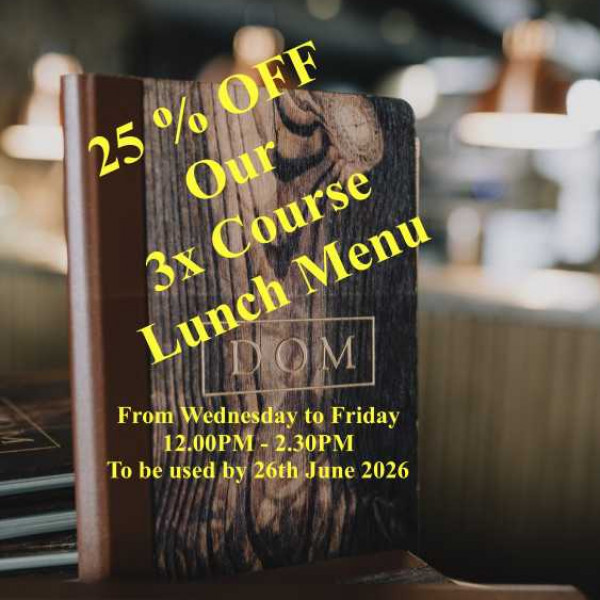 Image for 25% OFF 3x Course Lunch Menu