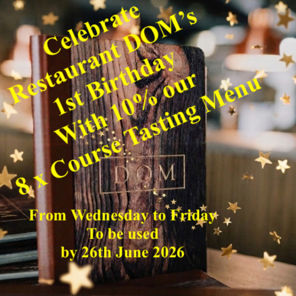 Image for 10% OFF our 8 Course Tasting Menu
