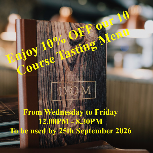 Image for Enjoy 10% OFF our 10x Course Tasting Menu (until 25.09.2026)